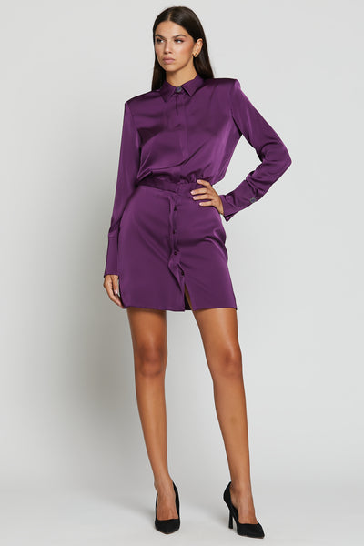 Chemy Dress Aubergine