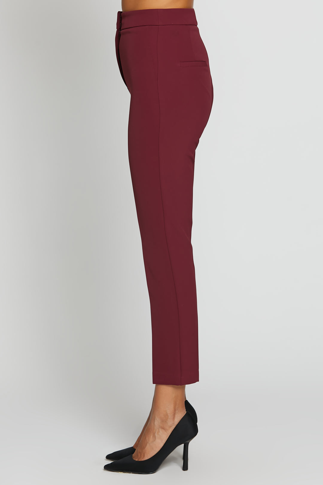 Slim Pants Crepe Bordeaux