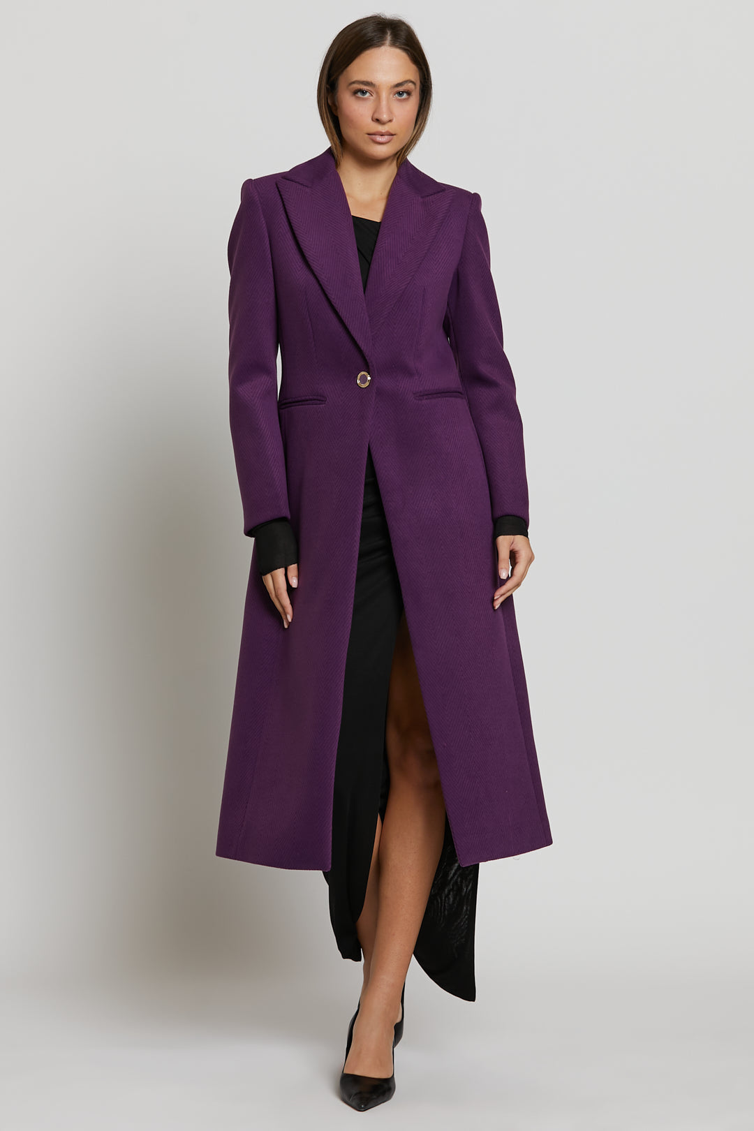 Silence Coat Aubergine