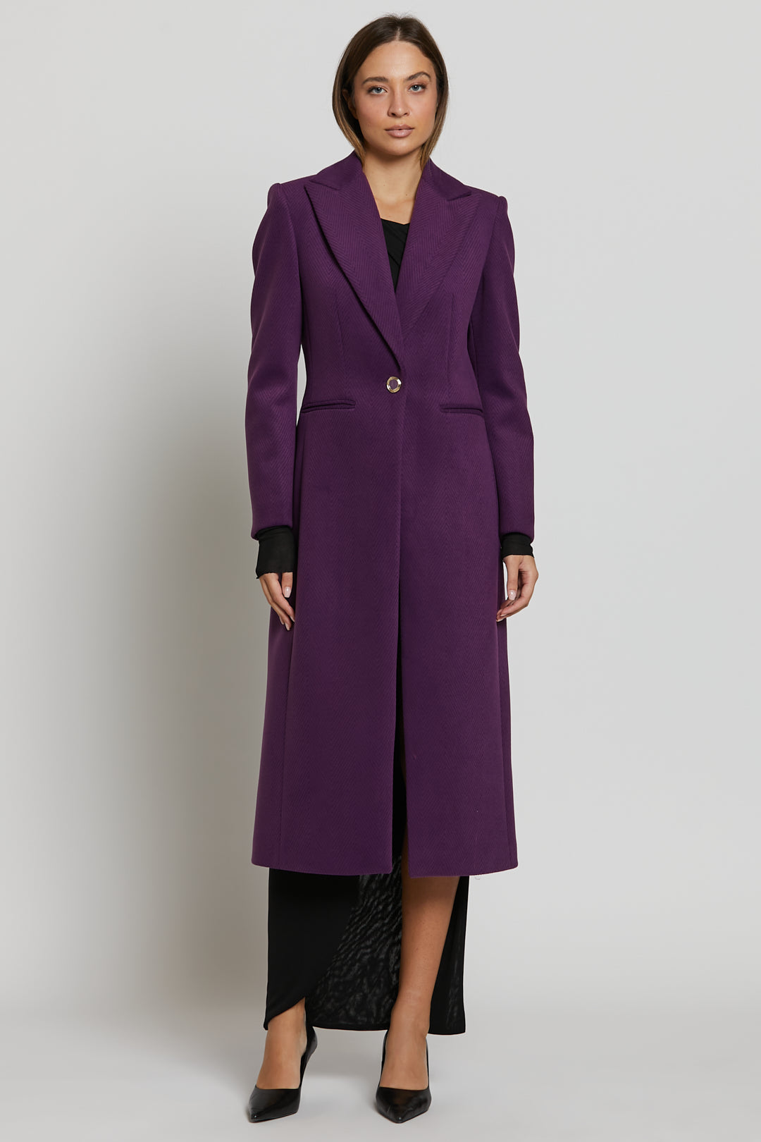 Silence Coat Aubergine