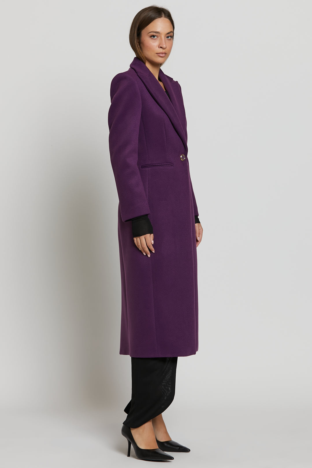 Silence Coat Aubergine