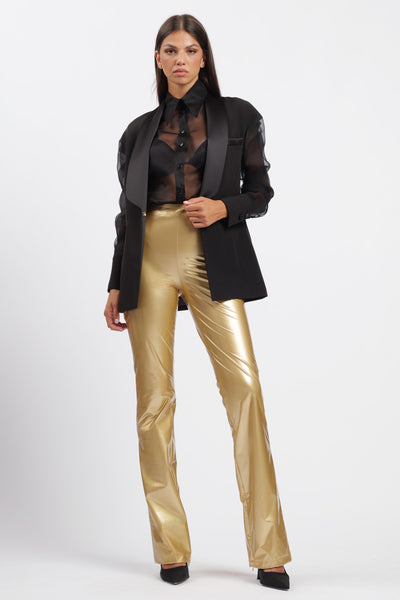 Pantalone Vinyl Skin Oro