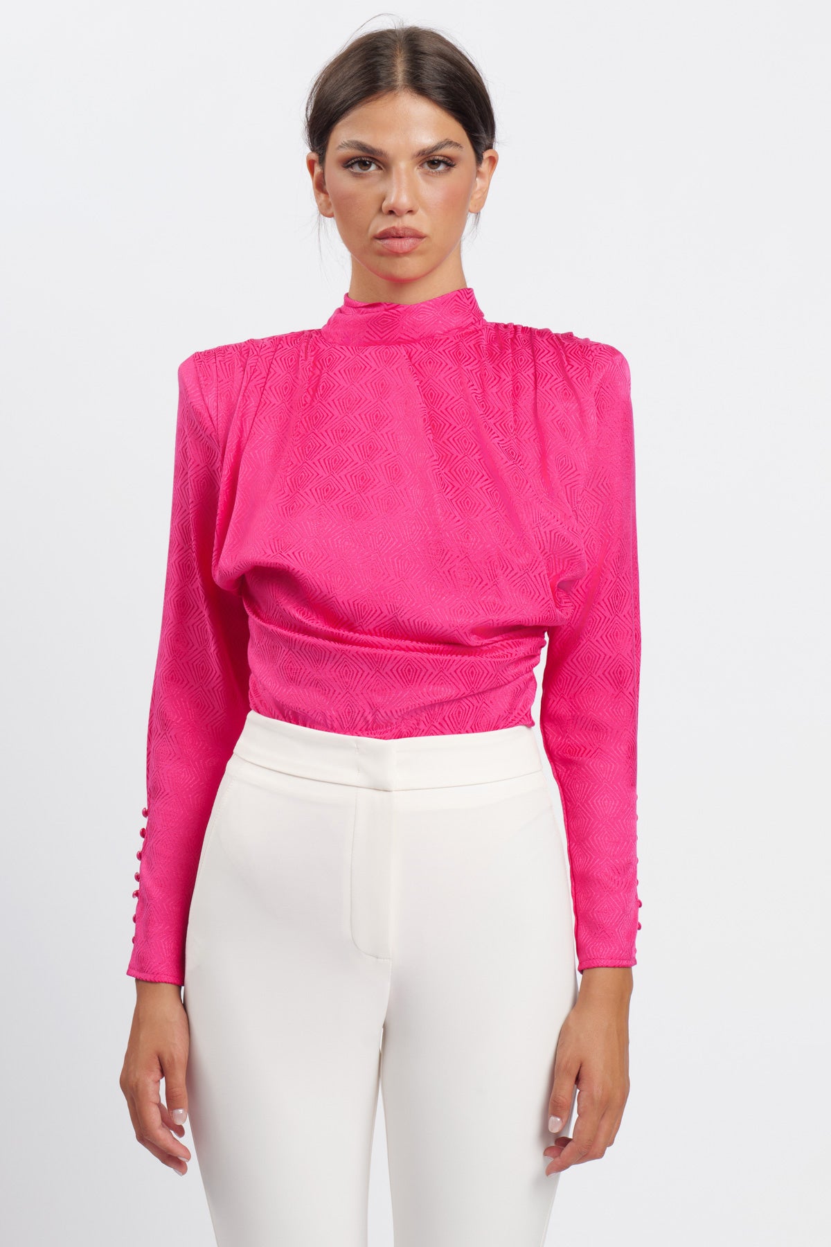 Body Neck Rombi Fucsia