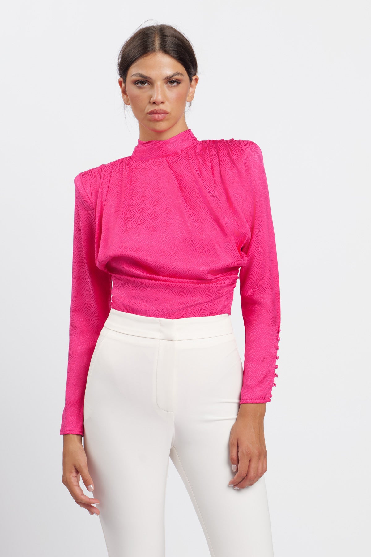 Body Neck Rombi Fucsia