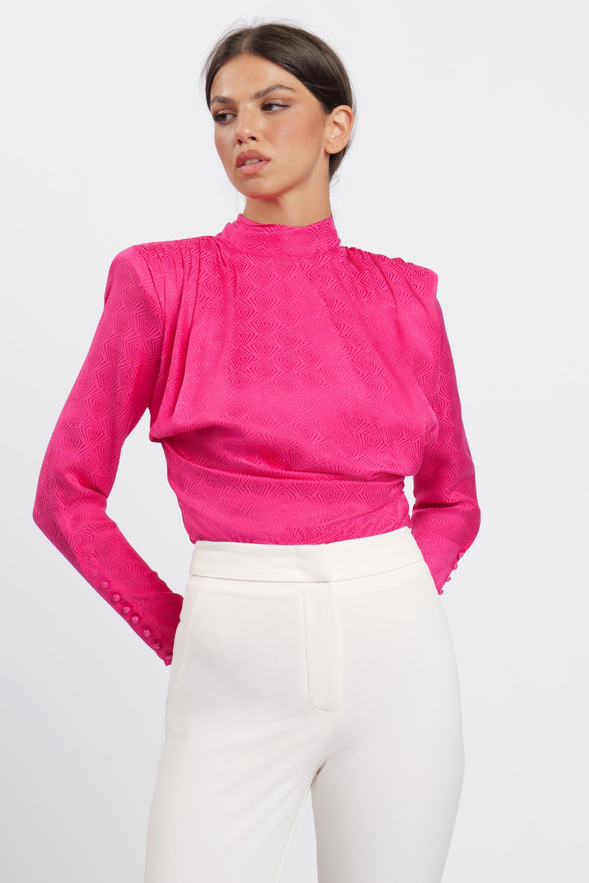 Body Neck Rombi Fucsia