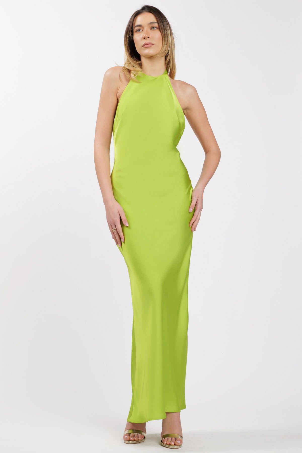 Keira Dress Chartreuse