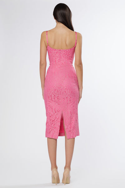 Lace Boustier Dress Rosa