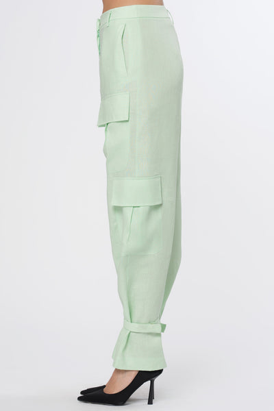 Cargo Pants Linen Menta